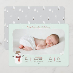Nordic Winter New Baby First Christmas Holiday Feiertagskarte