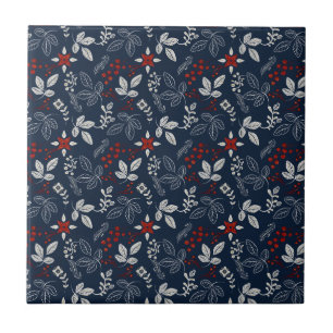 Nordic Winter Seamless Muster Fliese