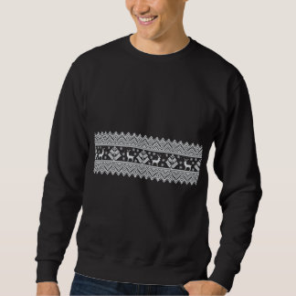 Nordic Winter Textile Weihnachtsschneeflocke Sweatshirt