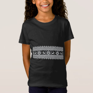 Nordic Winter Textile Weihnachtsschneeflocke T-Shirt
