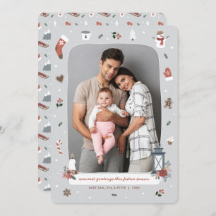 Nordic Winter Weihnachtsdorf Village Foto Feiertagskarte