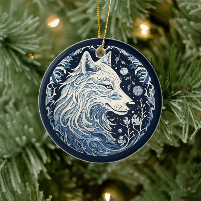 Nordic Wolf Ornament (Baum)