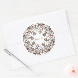 Nordic Wreath Runder Aufkleber