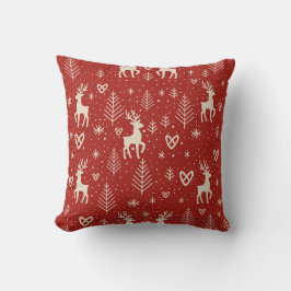 Nordic Yuletide Reindeer Kissen