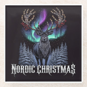 Nordik-Weihnachts-Wurfkissen Glasuntersetzer