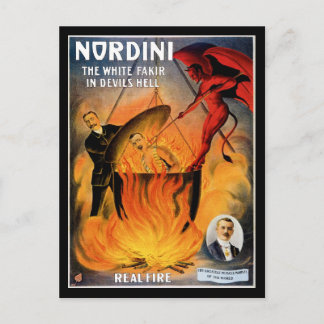 Nordini ~ The White Fakir in Devil's Hell Postkarte