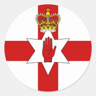 Nordirland-Aufkleber, Irisch, Belfast, Ulster-Flag Runder Aufkleber