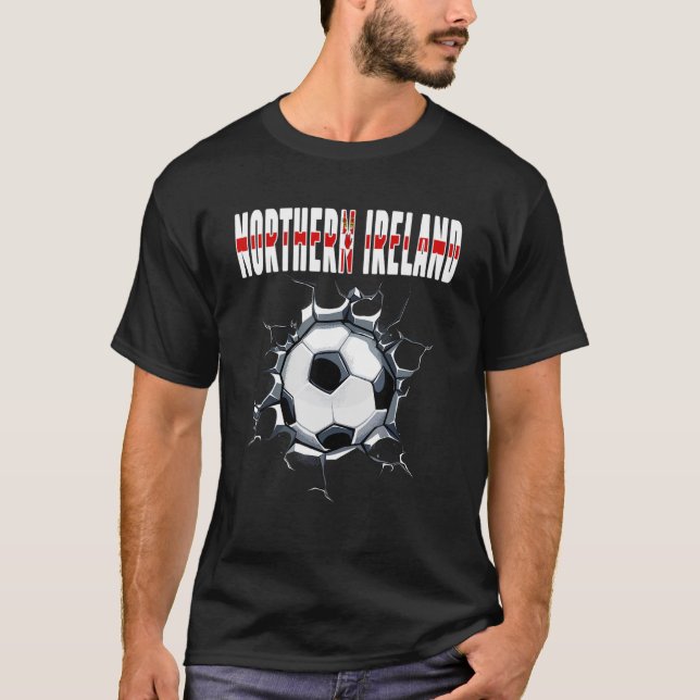 Nordirland Fußball-Fans - Fußball in Ketten T-Shirt (Vorderseite)