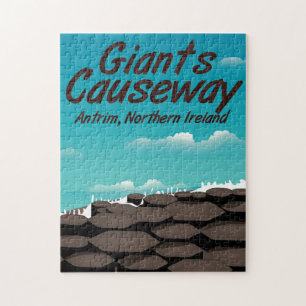 Nordirland Giants Causeway Reiseplakat Puzzle