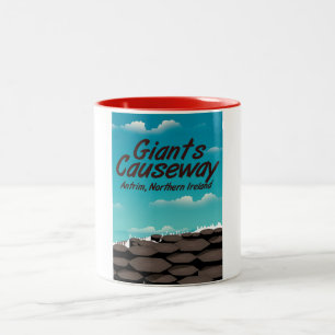 Nordirland Giants Causeway Reiseplakat Zweifarbige Tasse
