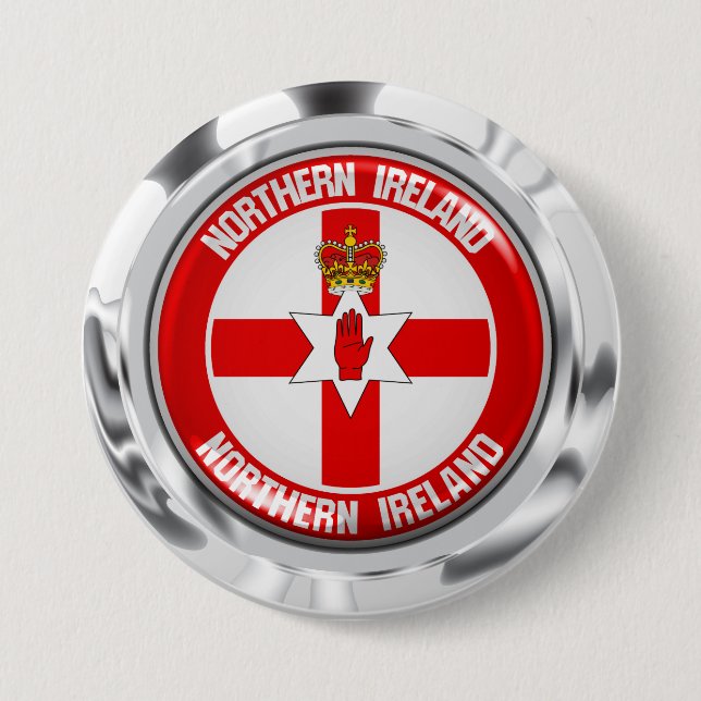 Nordirland-Runde Button (Vorderseite)
