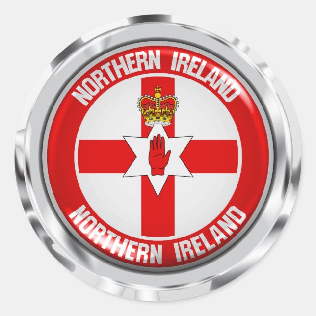 Nordirland-Runde Runder Aufkleber (Vorderseite)