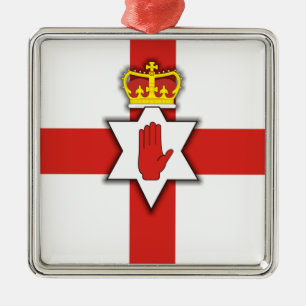 Nordirland-Stolz Silbernes Ornament