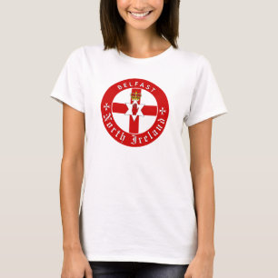 Nordirland T - Shirt, Belfast, irische Ulster-Flag T-Shirt