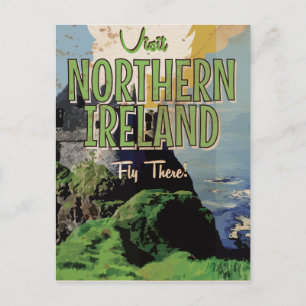 Nordirland Vintage-Reiseposter Postkarte