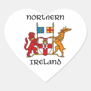 Nordirland - Wappen/Symbol/Emblem Herz-Aufkleber
