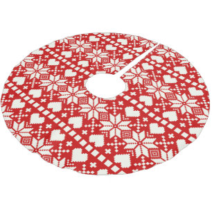 nordisch Holiday Tree Skirt Polyester Weihnachtsbaumdecke