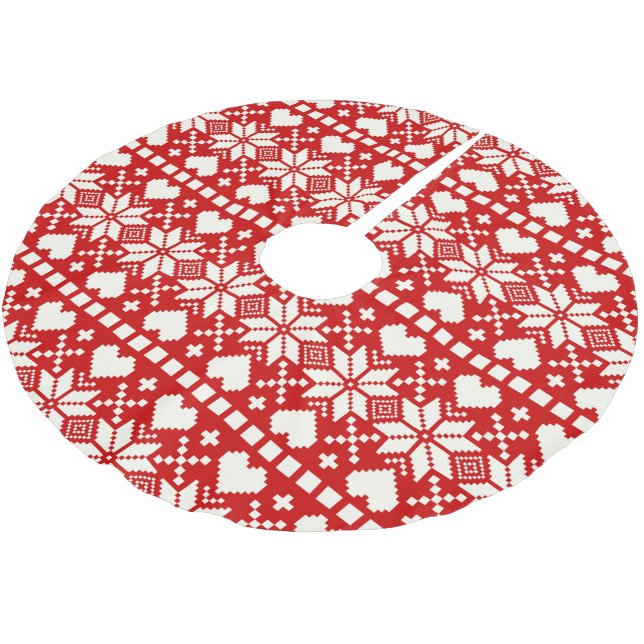 nordisch | Holiday Tree Skirt Polyester Weihnachtsbaumdecke (Schrägansicht)
