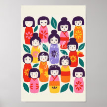 Nordisch-Japanische Illustration –KOKESHI