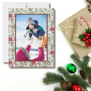 Nordisch Skandinavisch Rustikal Volkstümlich Foto  Feiertagskarte