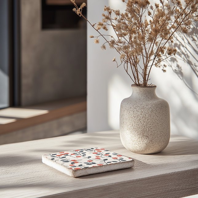 Nordische Berries Skandinavischer Musterstein Unte Steinuntersetzer (Von Creator hochgeladen)