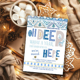 Nordische Fairisle und Hirschtypografie - Holiday Ankündigung