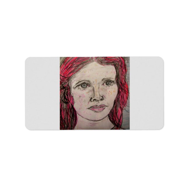 Nordische Frau Adressaufkleber (Vorne)