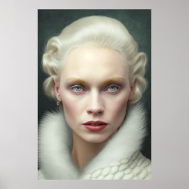 Nordische Frau Portrait Airbrush Poster