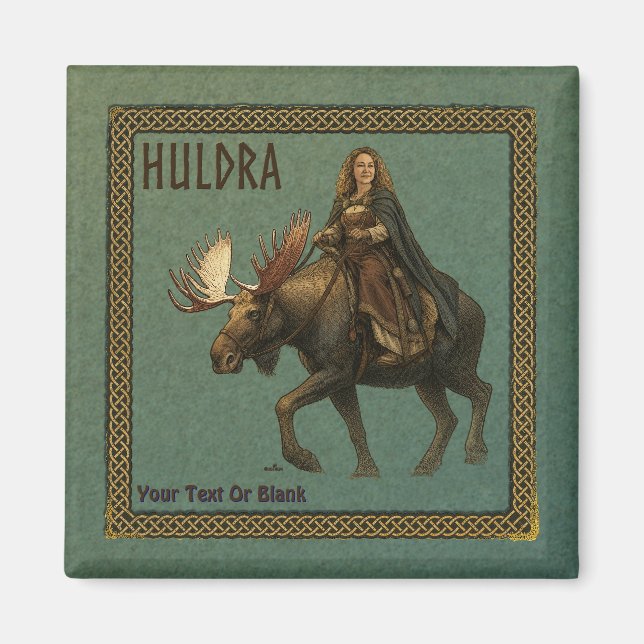 Nordische Huldra-Wald-Frau Magnet (Vorne)
