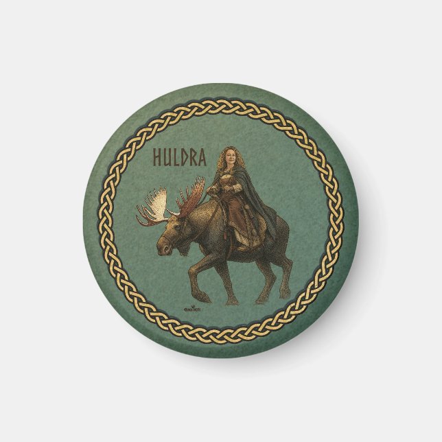 Nordische Huldra-Wald-Frau Magnet (Vorne)