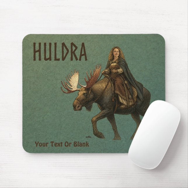 Nordische Huldra-Wald-Frau Mousepad (Mit Mouse)
