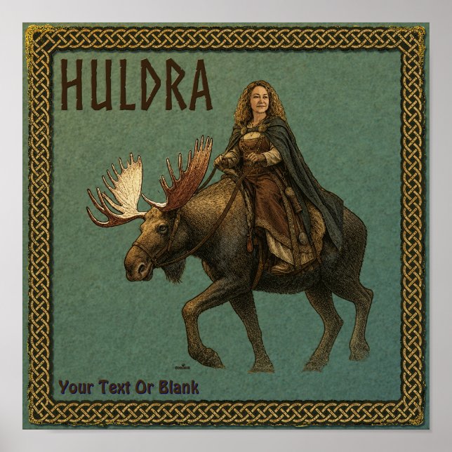 Nordische Huldra-Wald-Frau Poster (Vorne)