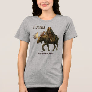 Nordische Huldra-Wald-Frau Tri-Blend Shirt