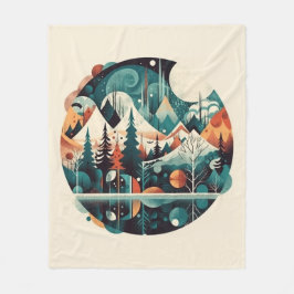 Nordische Kiefern und Spitzen, kundenspezifisch Fleecedecke