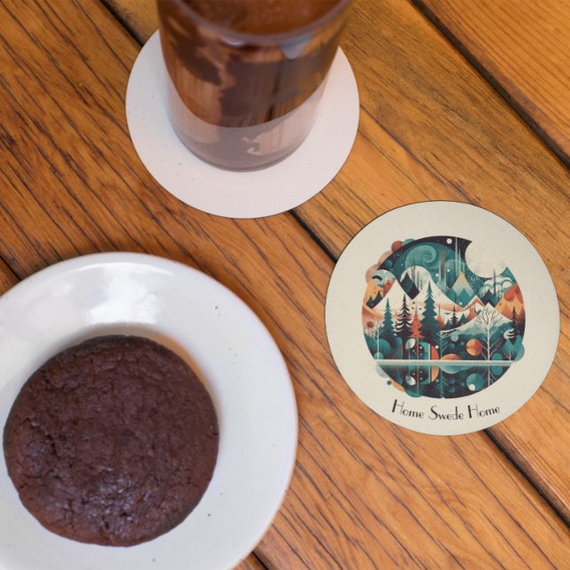 Nordische Kiefern und Spitzen, kundenspezifisch Getränkeuntersetzer (Von Creator hochgeladen)