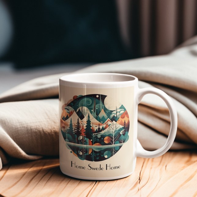 Nordische Kiefern und Spitzen, kundenspezifisch Kaffeetasse (Von Creator hochgeladen)
