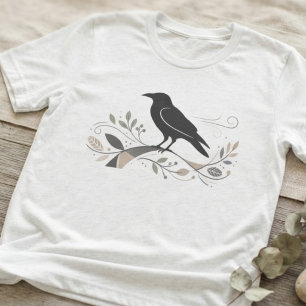 Nordische Krähen Kunst Naturliebhaber Bedeutungsvo Tri-Blend Shirt