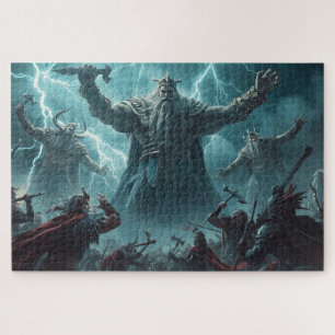 Nördische Mythologie-Schlachten-Szenen-Puzzle Puzzle