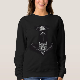 Nordische Mythologie Wikinger Fenrir Wolf Odin Sym Sweatshirt