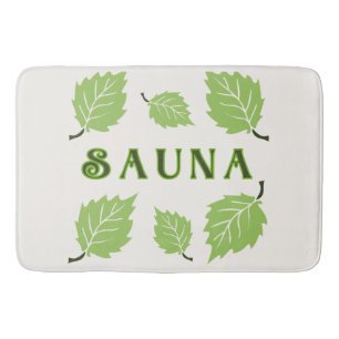 Nordische Sauna Birch Blätter Bath Mat Badematte