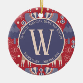 Nordische Skandinavier Weihnachten Personalisiert Keramik Ornament