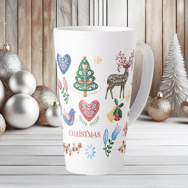 Nordische skandinavische Weihnachtsmuster-Tasse Milchtasse (Von Creator hochgeladen)