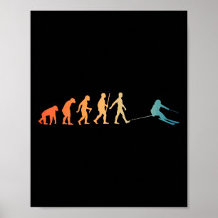 Nordische Ski-Kunst Männer Frauen Snowboard Skifah Poster
