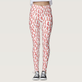 Nordische Strumpf skandinavisches Weihnachtsrot Leggings