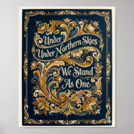 Nordische Telemark Rosemaling Kunstposter Poster