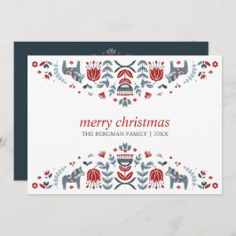 Nordische Volkskunst | Dala HorChristmas Holidays Feiertagskarte