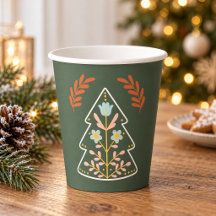 Nordische Volkskunst-Weihnachtsbaum-Waldgrün