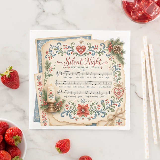 Nordische Weihnachtsmusik  Serviette (Beispiel)