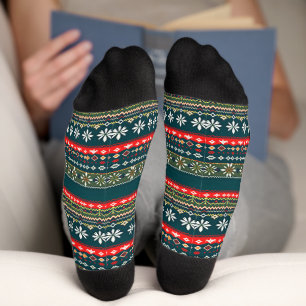 Nordische Weihnachtsmuster Socken
