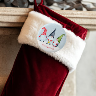 Nordische Weihnachtswichtel Name Button